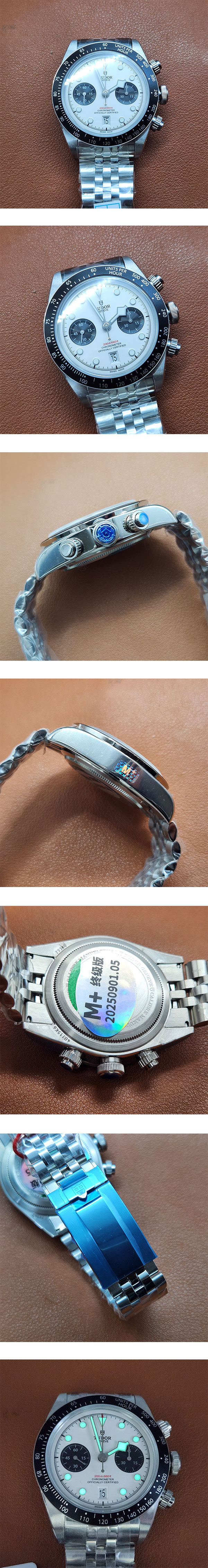 【M+製 圧倒的品質】チューダーコピー  M79360N-0014 ブラックベイ クロノグラフ ウォッチ 41mm シルバーホワイト 